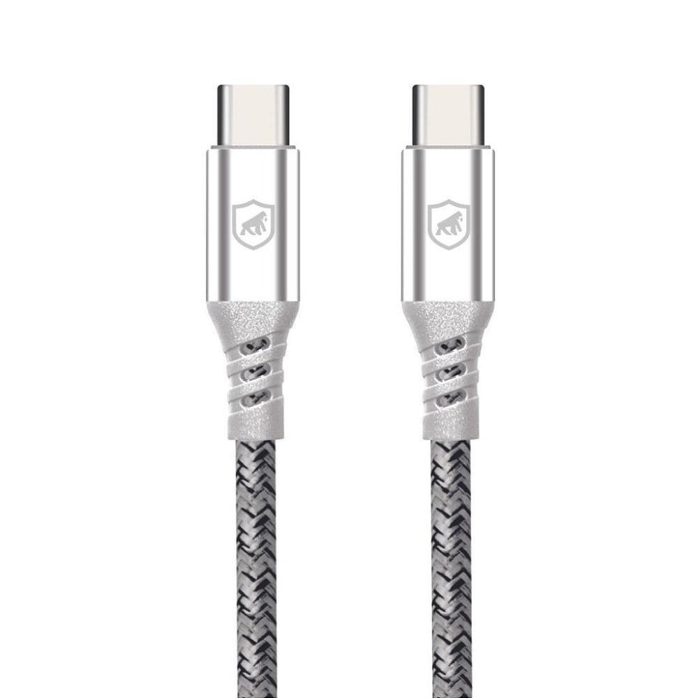 Cabo Dual Tech Pd 100w Tipo C / Tipo C - Branco - 1,8m - Gshield - 1