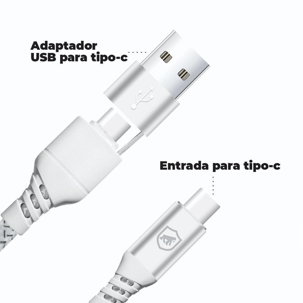 Cabo Thunder 65w 2 Em 1 Tipo C / Tipo C / Usb-a -1m- Gshield - 3