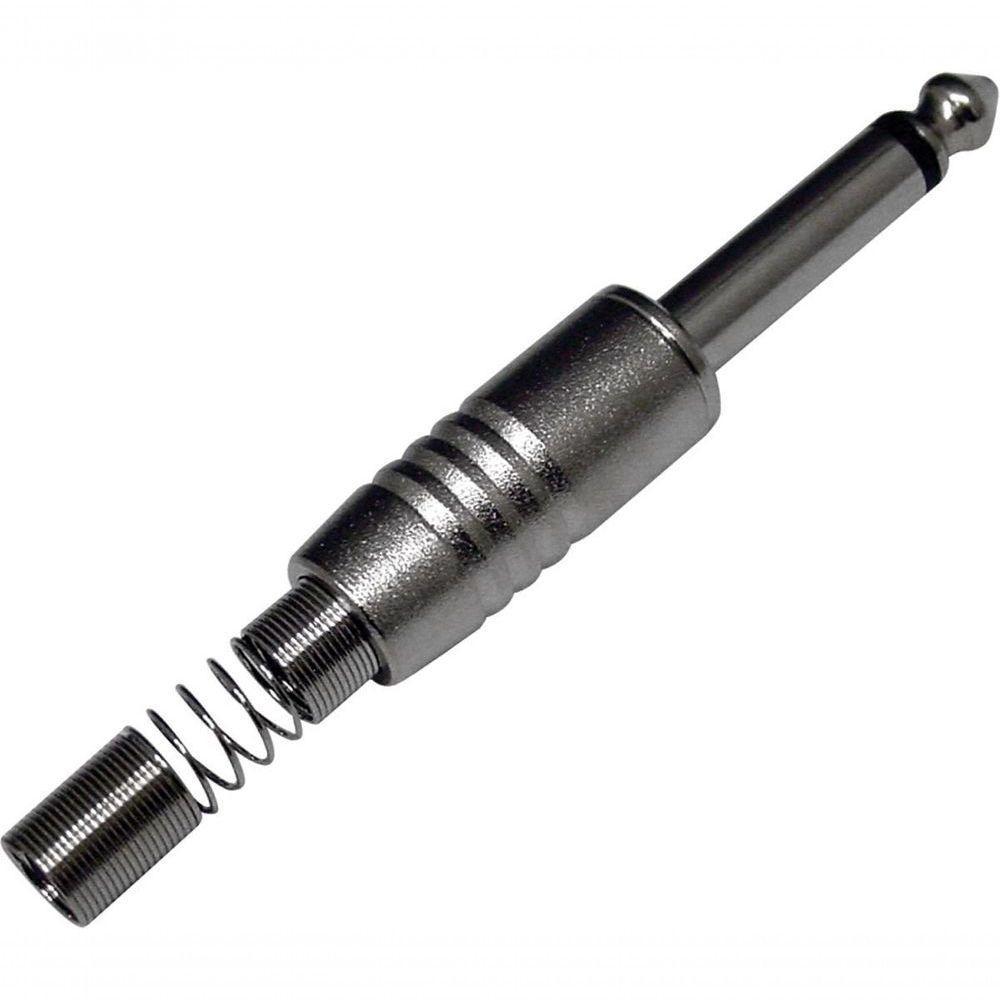 Plug P10 Mono Ninja Com Mola Em Latão Niquelado - 2