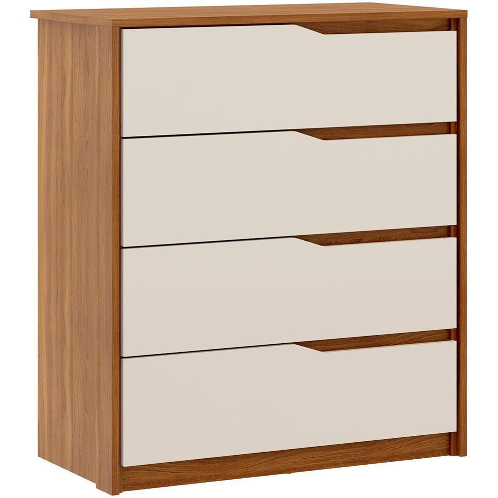 Comoda 04 Gavetas Corrediças Amendola Touch Off White - 1