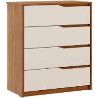 Comoda 04 Gavetas Corrediças Amendola Touch Off White - 1