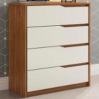 Comoda 04 Gavetas Corrediças Amendola Touch Off White - 3