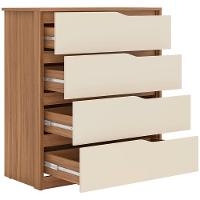 Comoda 04 Gavetas Corrediças Amendola Touch Off White - 6