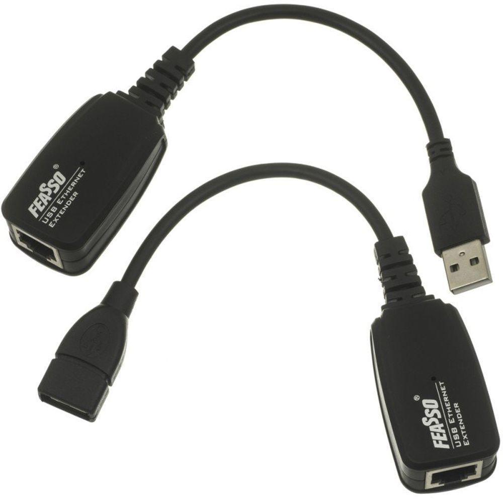 Cabo Extensor Usb A Macho Para Usb A Femea Via Rj45 50m - 1