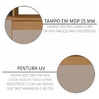 Cozinha Modulada Compacta Fidelitá Mariana 4 Peças 240cm 12 Portas 2 Gavetas Com Tampo Freijó/camurça - 5