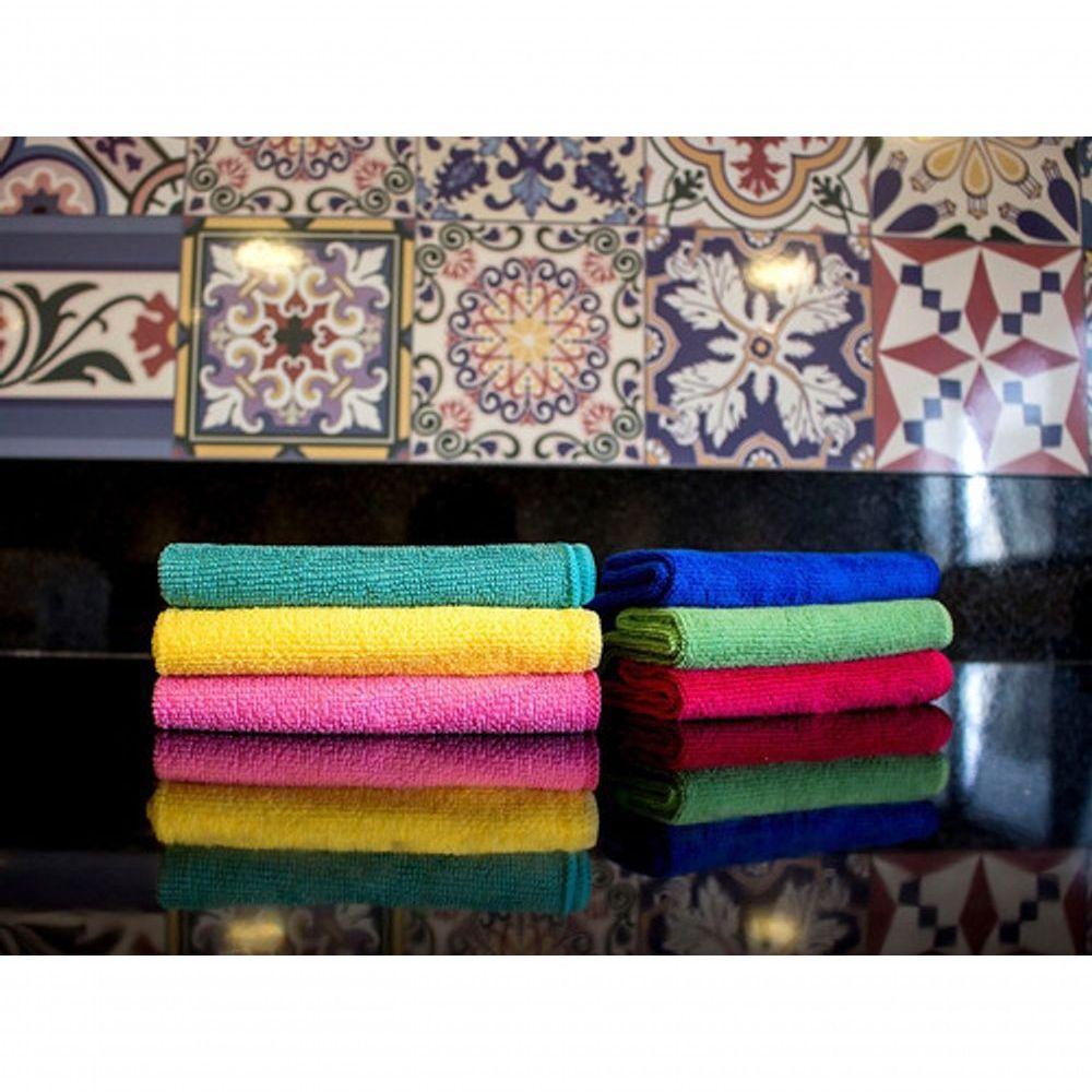 Kit 6 Panos Microfibra Multiuso 30x30cm Camesa - 2