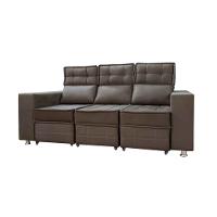 Sofá Retrátil E Reclinável 3 Lugares Londres Speciale Home Marrom - 1