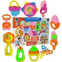 Kit Conjunto Chocalho E Mordedor Infantil Brinquedo 10 Peças - 9