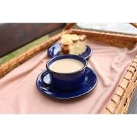 Jogo De Xícara De Chá 06 Peças Esmaltada Azul 240 Ml Ewel