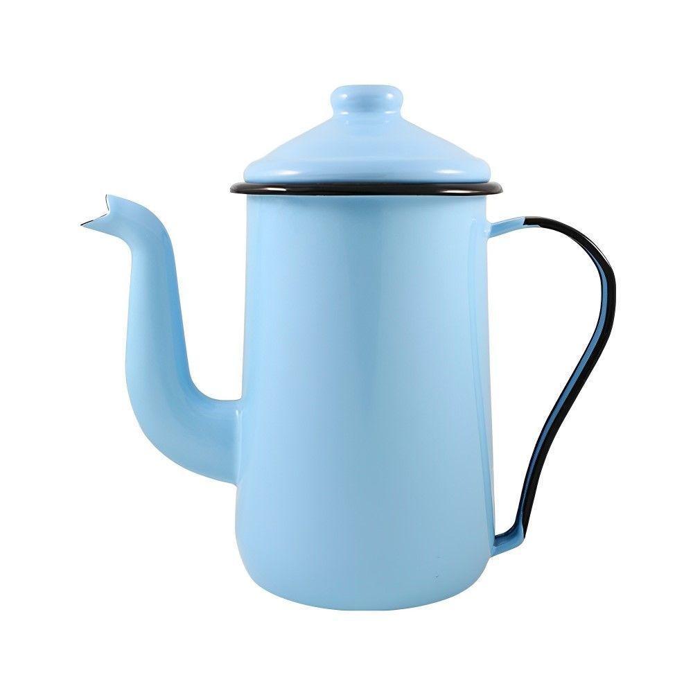 Bule Para Café Tradicional Esmaltado Azul Claro 1,5 L Ewel - 1