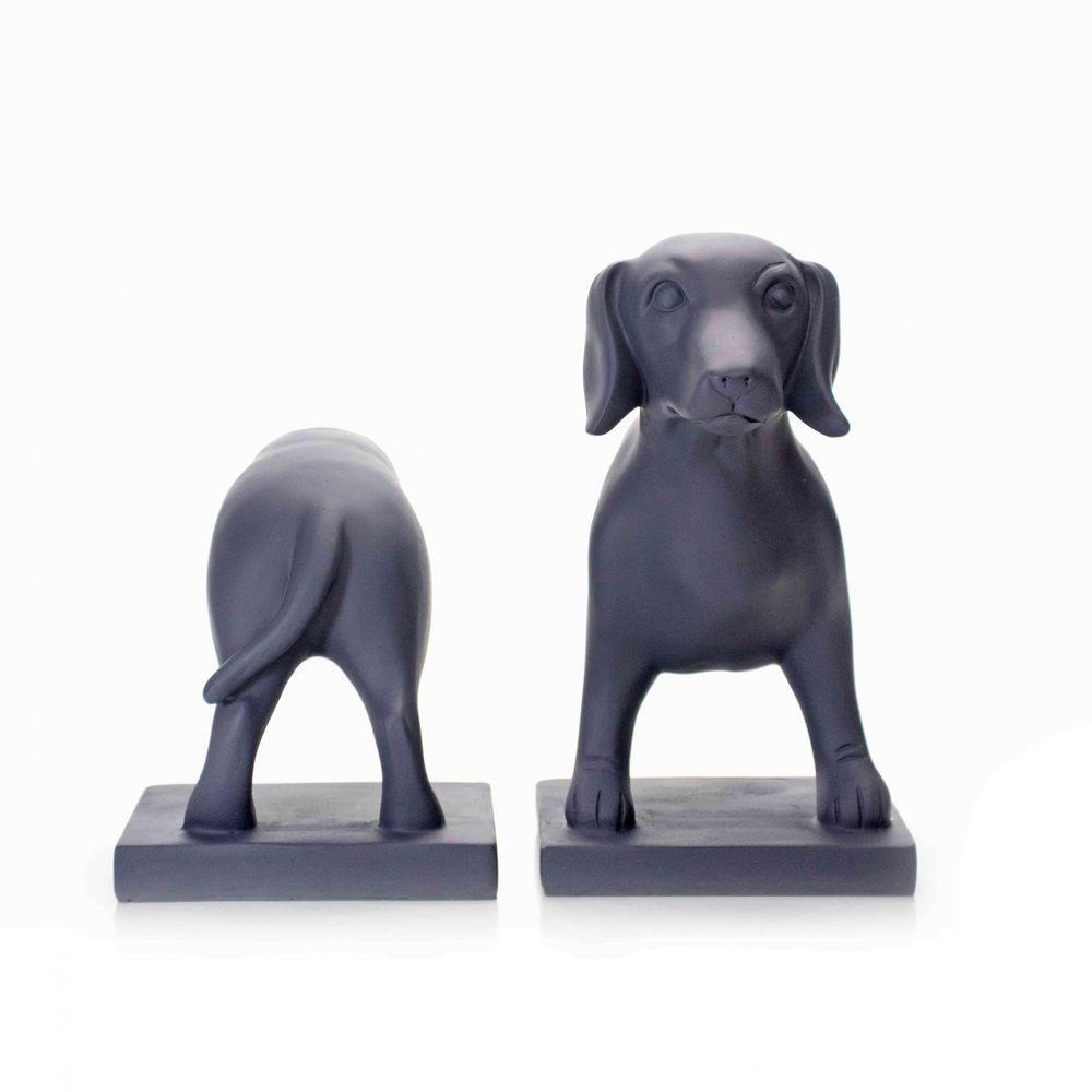 Aparador de Livros Em Resina Cinza Mate 21x27x12cm - 2