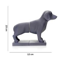 Aparador de Livros Em Resina Cinza Mate 21x27x12cm - 3