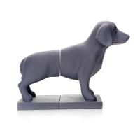 Aparador de Livros Em Resina Cinza Mate 21x27x12cm - 5