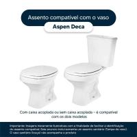 Assento Sanitário Aspen Creme (Bege Claro) Para Vaso Deca - 6