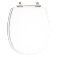 Assento Sanitário Em Mdf Fast Branco Para Bacia Deca - 1