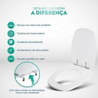 Assento Sanitário Poliester Monte Carlo Amendoa - 6