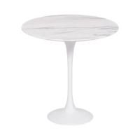 Mesa Saarinen Lateral Espírito Santo 42cm - Base Branca - 1
