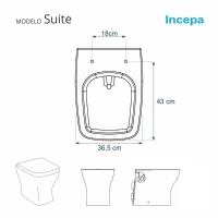 Assento Sanitário Em Mdf Suite Branco Para Bacia Incepa - 5