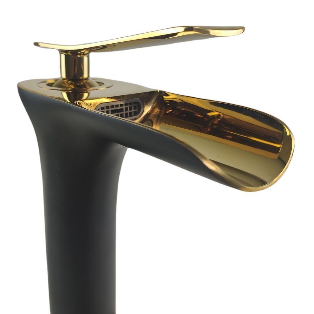 Torneira Cascata Luxo Banheiro Cuba Misturador Quente Frio - 2