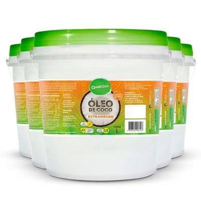 Kit 5 óleo De Coco Extra Virgem Qualicoco 1 Litro