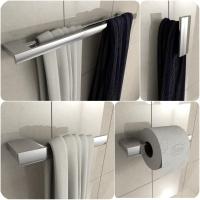 Kit De Acessórios Para Banheiro Cromado Master Duplo 4 Peças - 1