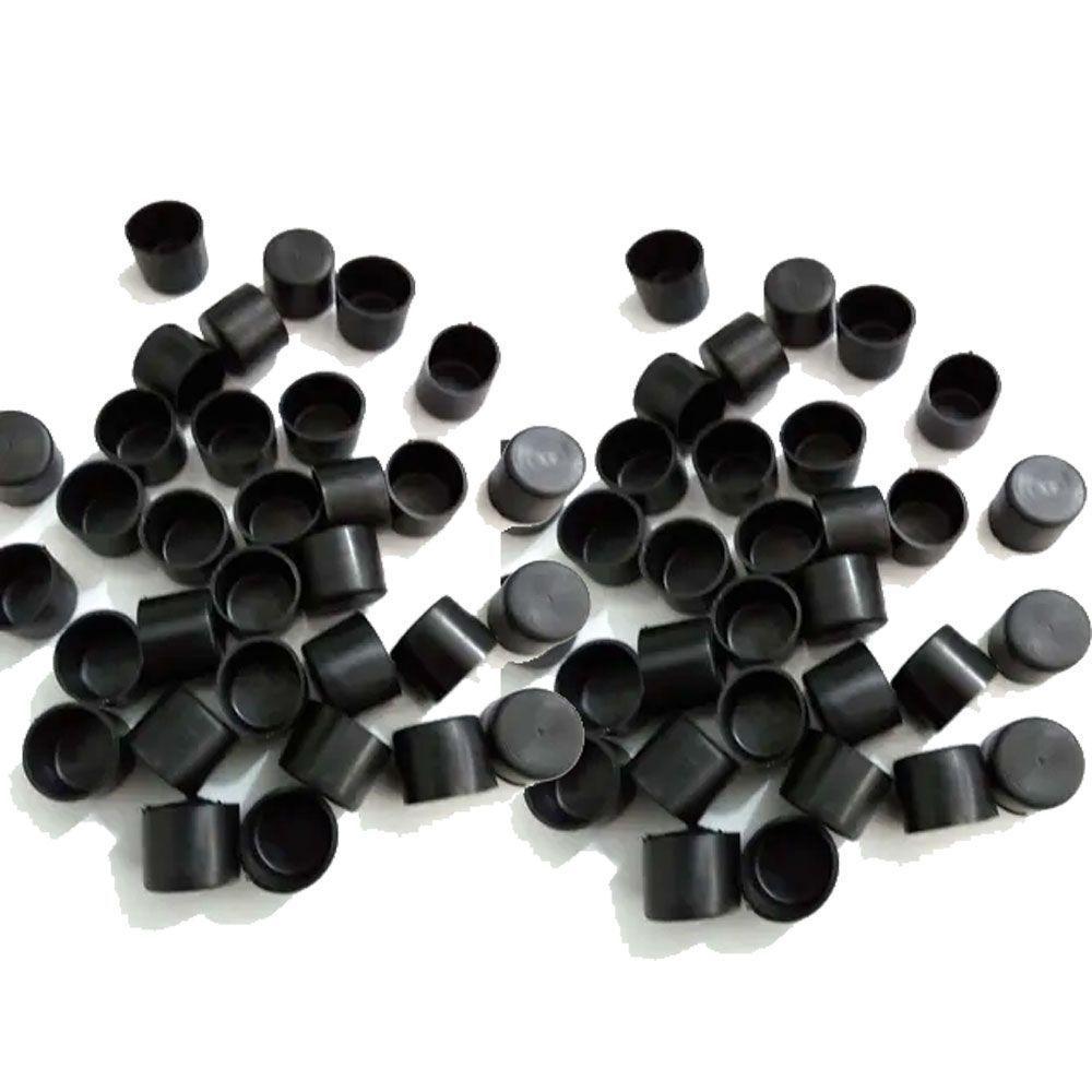 Ponteira Plastica Externa 5/8 Polegada 1,5cm Preta (100pc) - 1