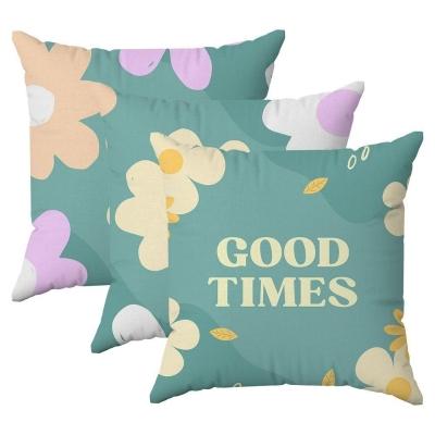 Kit 3 Capas Almofadas Decorativas Good Times 45x45 Id Decor
