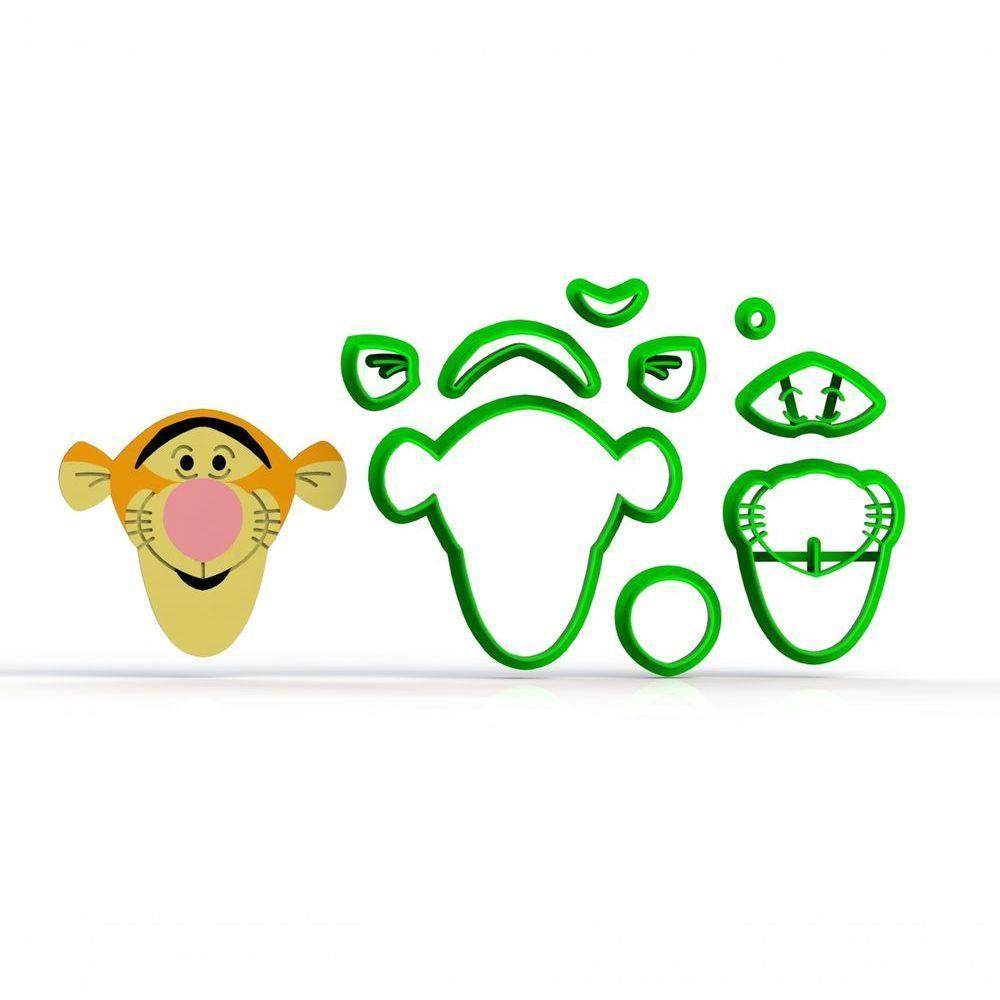 Cortador Kit Ursinho Pooh - 4 Modelos Modulares Tamanho 5 Cm - 5