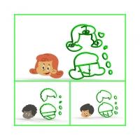 Cortador Kit 3 Palavrinhas - 3 Personagens Modulares 5 Cm - 1