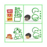 Cortador Kit 3 Palavrinhas - 4 Personagens Modulares 5 Cm - 1