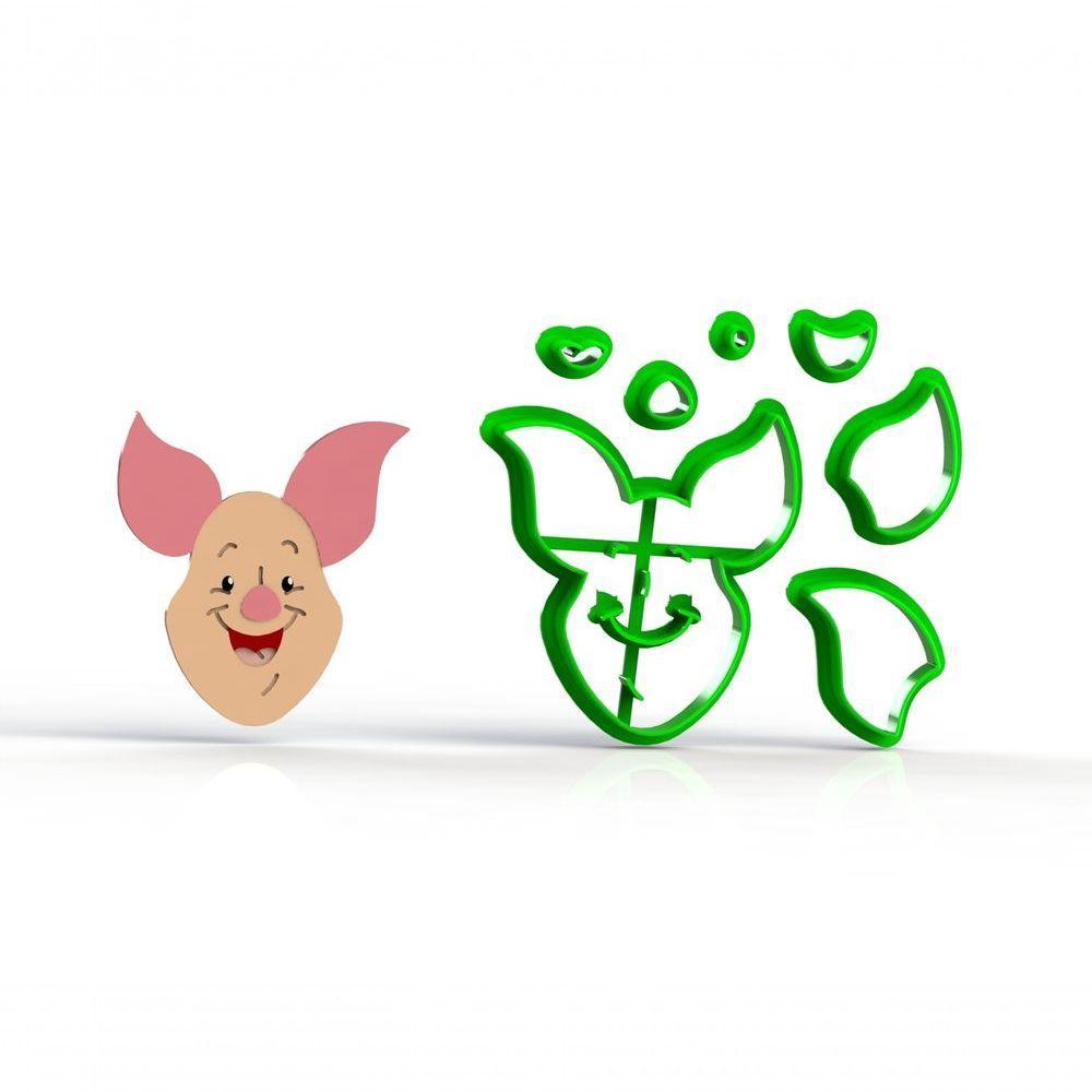 Cortador Kit Ursinho Pooh - 4 Modelos Modulares Tamanho 6 Cm - 4