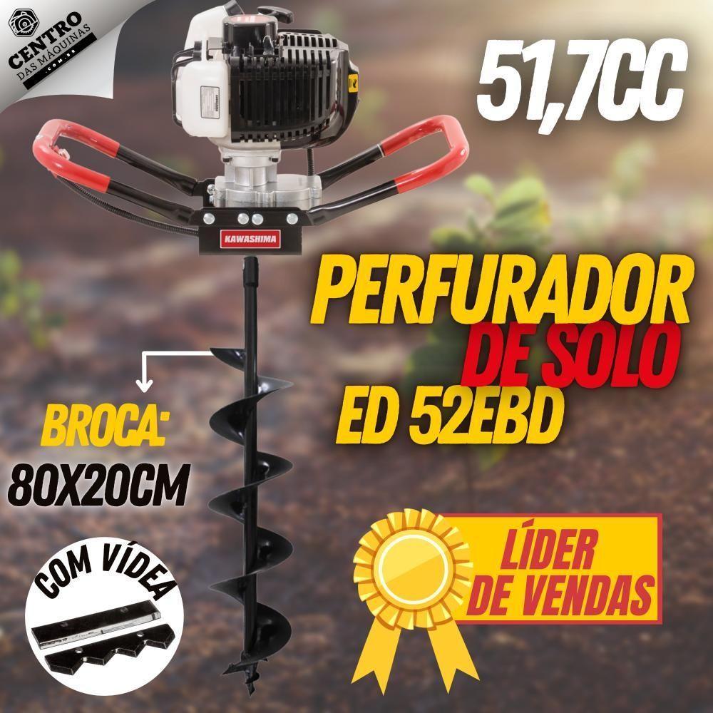 Perfurador De Solo Kawashima Ed52Ebs Broca Resistente 80X20Cm - 8
