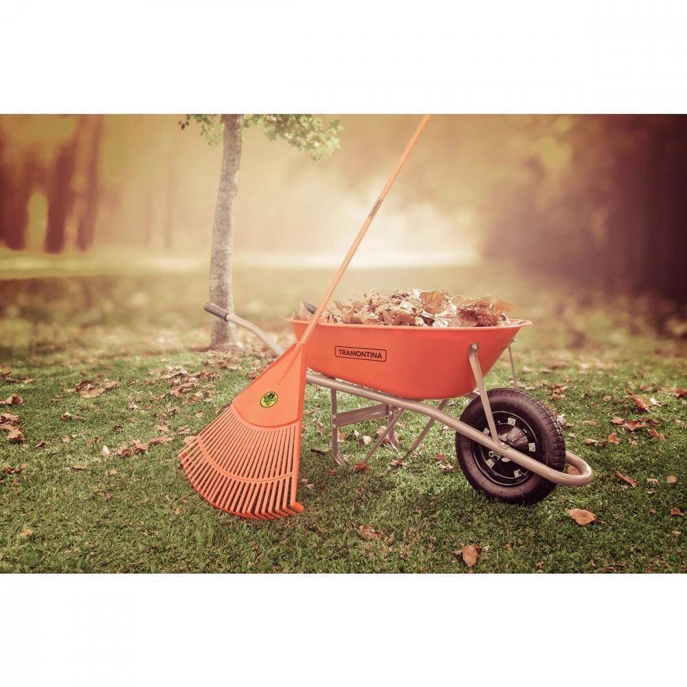 Vassoura com 26 Dentes em Polipropileno Laranja Sem Cabo - 2