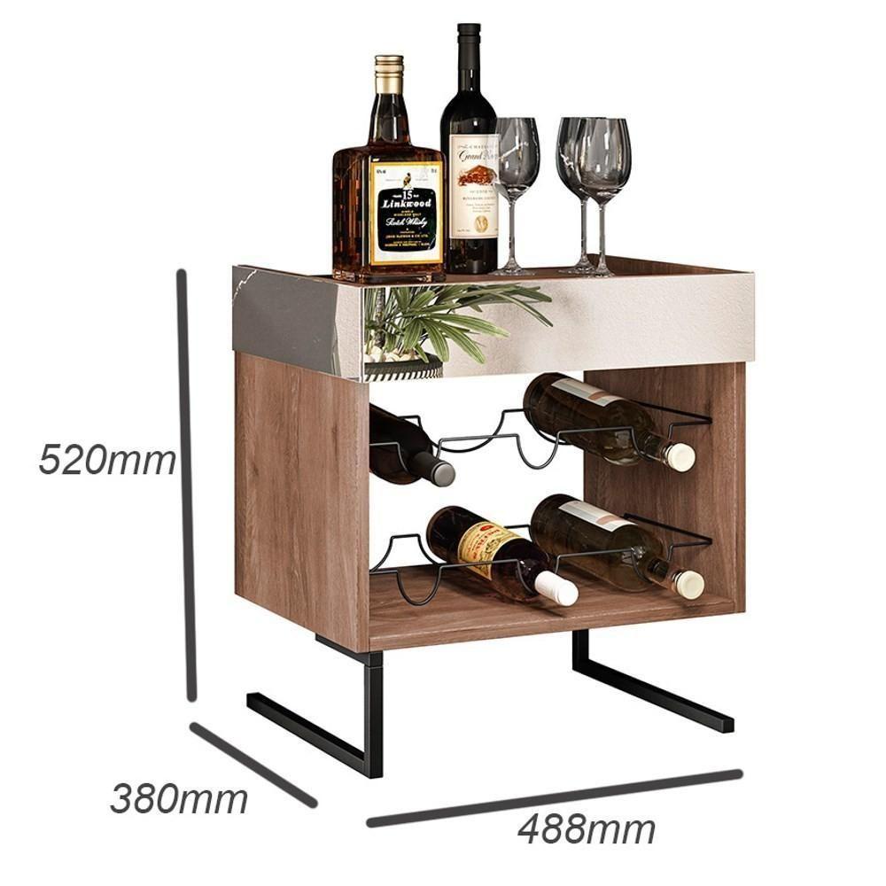 Adega Espelhada 6 Garrafas Com Pés Metálicos Loft D09 Demolição Preto - 3