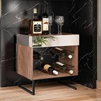 Adega Espelhada 6 Garrafas Com Pés Metálicos Loft D09 Demolição Preto - 5