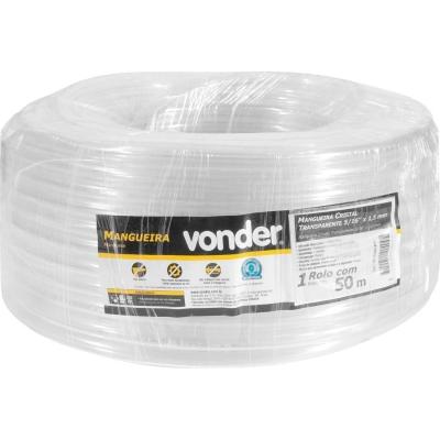 Mangueira Cristal Transparente 5/16"X1,5Mm C/ 50M Vonder