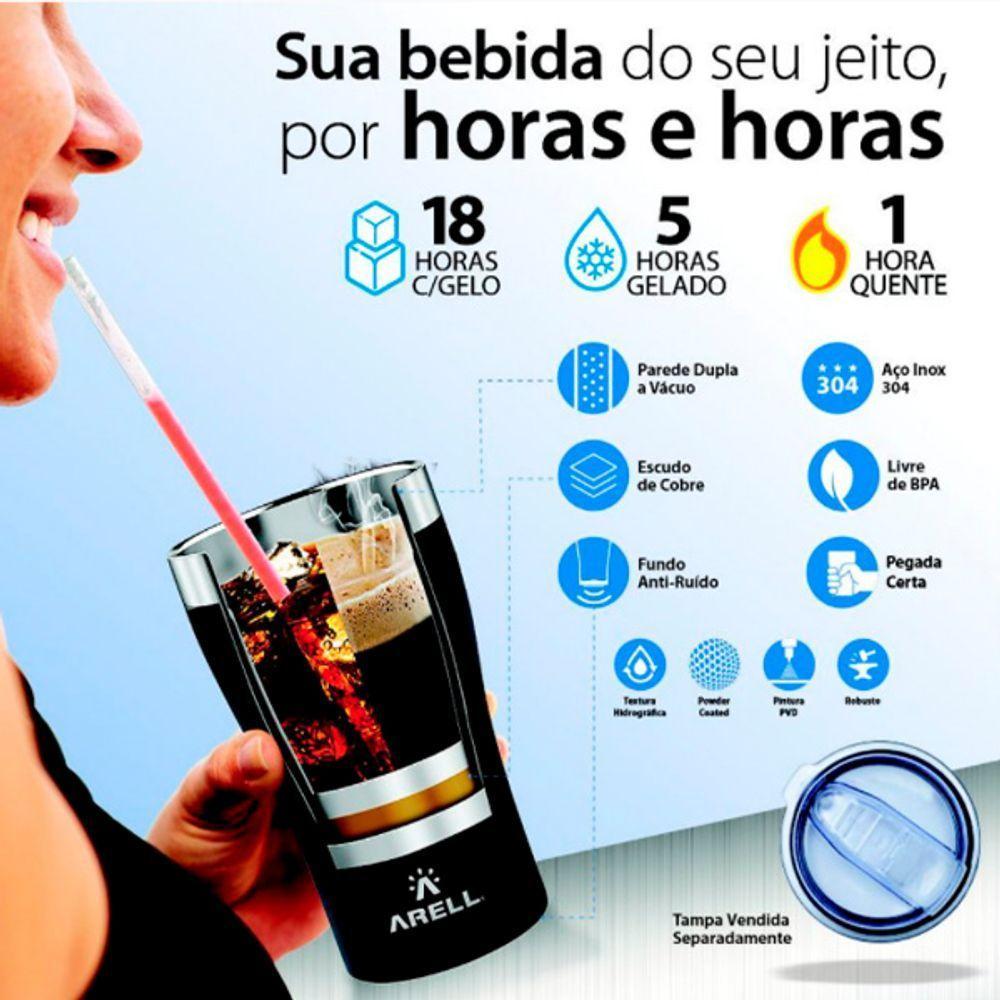 Copo Térmico De Cerveja 500Ml Carrara Marble - Arell - 2