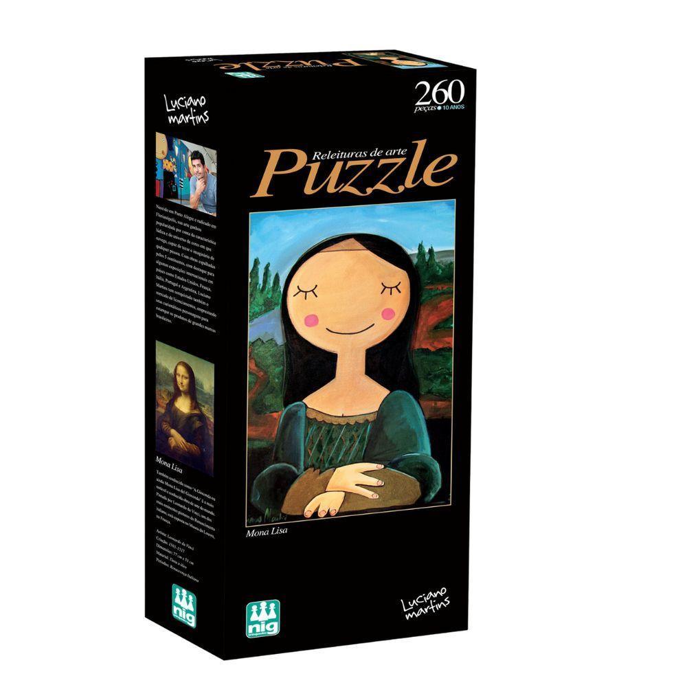 Quebra-cabeça Mona Lisa 260 Peças - Nig Brinquedos - 1