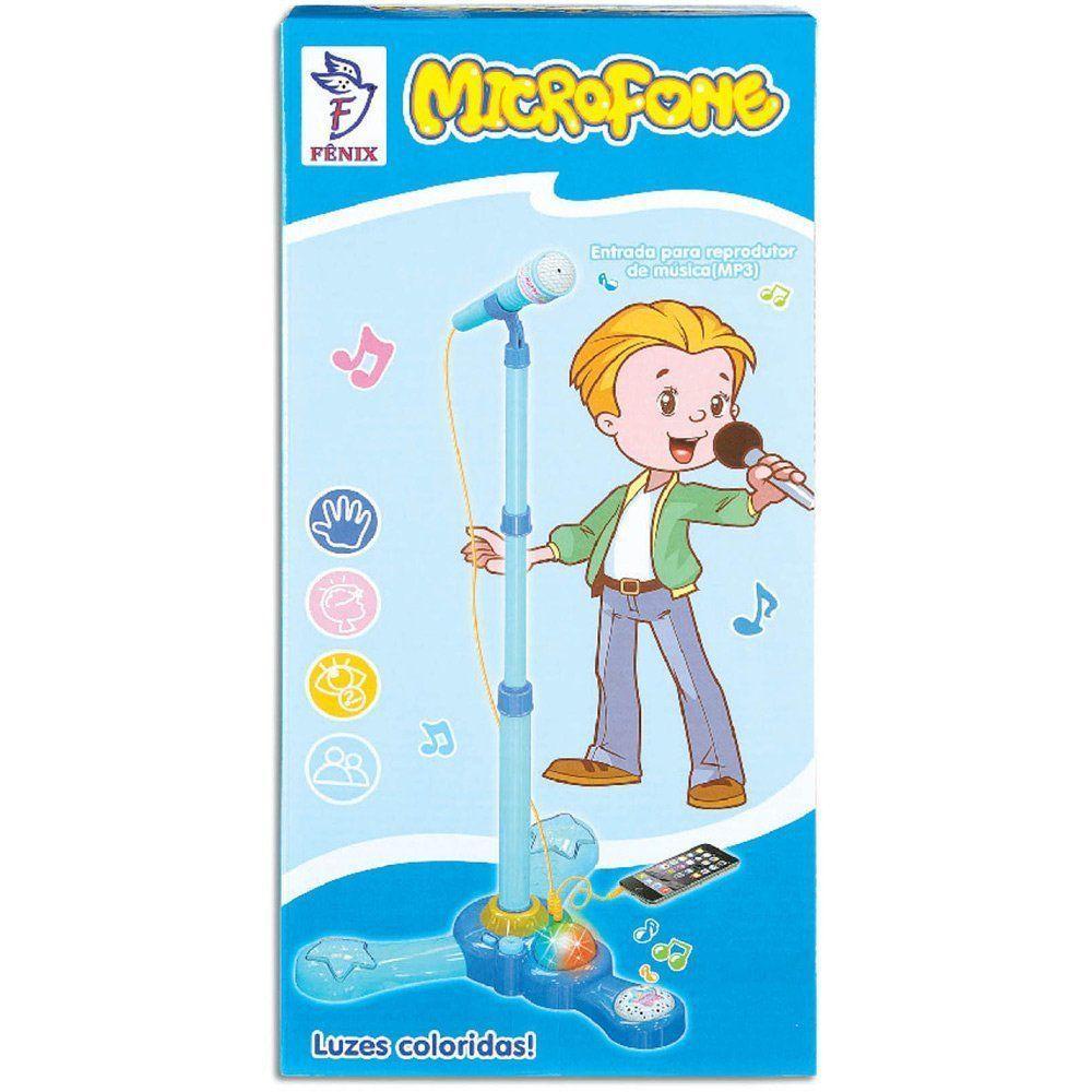 Microfone Infantil Karaokê Com Pedestal - Azul - Mcg-235 - 2