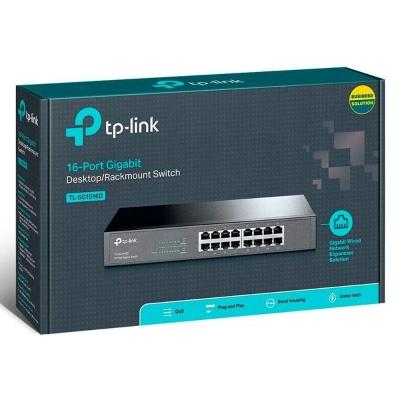 Switch 16 Portas Tp-Link Tl-Sg1016D Gigabit 10/100/1000 Mbps