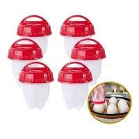 Kit 06 Forminhas De Silicone Cozedor De Ovos Easyeggs - 5