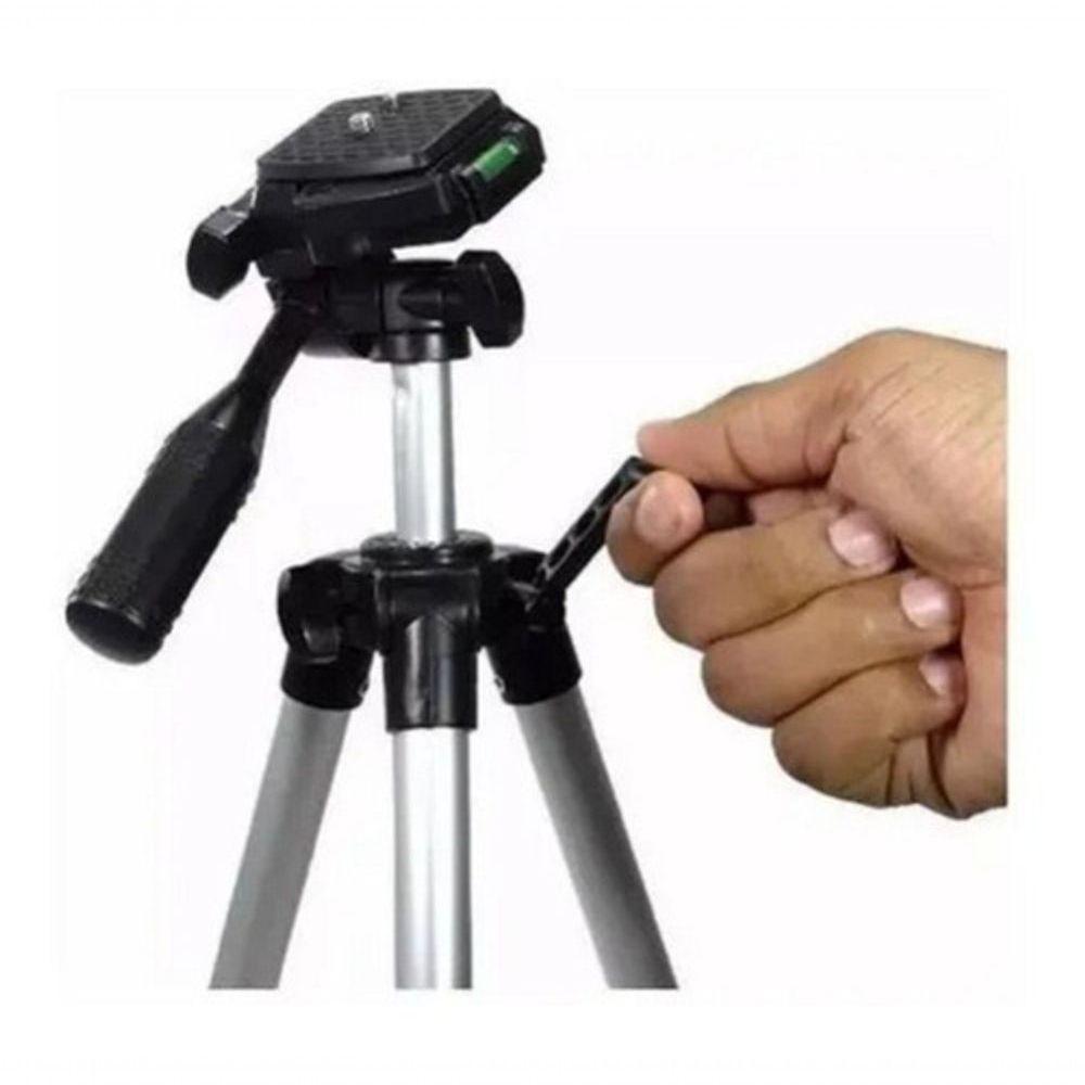 Tripé Universal Portátil Câmeras Celulares Ring Light 1.35M - 4