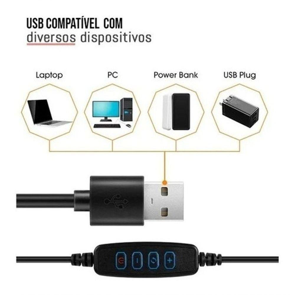 Ring Light 26 Cm Celular Com Tripé Grande 2M - 6