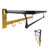 Toalheiro Varal Porta Toalha Roupa Prateleira Gancho - 1