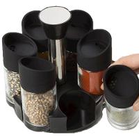 Porta Condimentos 6 Peças Temperos Suporte Giratorio Cozinha Casa - 1