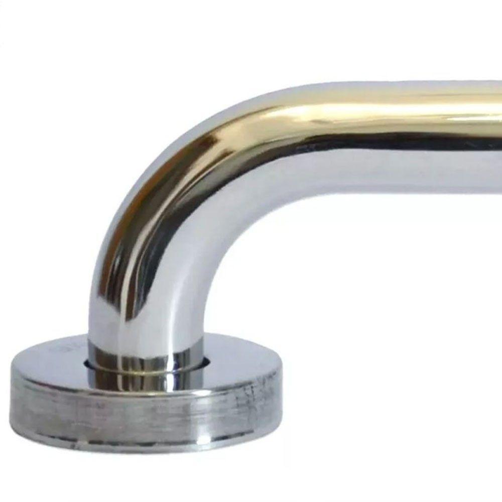 Alça De Apoio Banheiro 40Cm Inox Barra Kit 12 Unds - 4