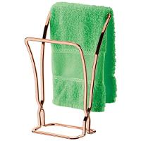 Banheiro Lavabo Rose Gold 02 Peças Porta Toalha De Bancada - 3