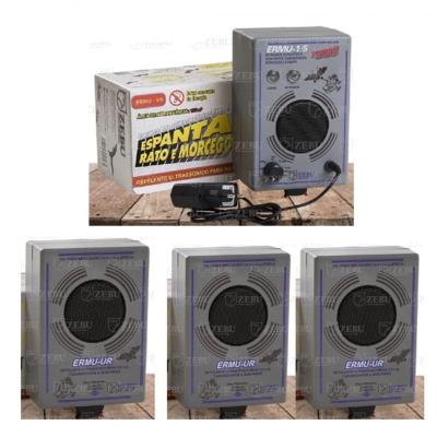 Repelente Morcego Ultrasonico Sonoro Zebu + 3 Emissores