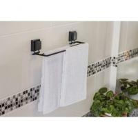 Porta Toalha Duplo Ventosa 45 Cm Preto Fosco Future 8054pt - 2