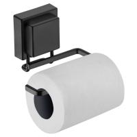 Porta Papel Higienico Suporte Preto Fosco Ventosa 8052pt - 1
